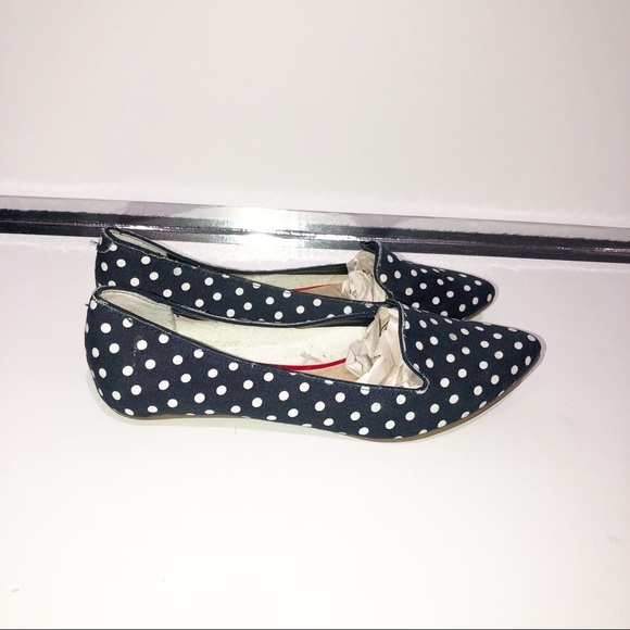 Gap canvas navy and polka dot flat - Picture 2 of 6